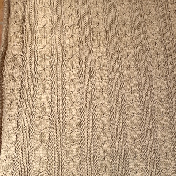 Pottery Barn Bedding Pottery Barn Khaki Colored Cable Knit Sherpa